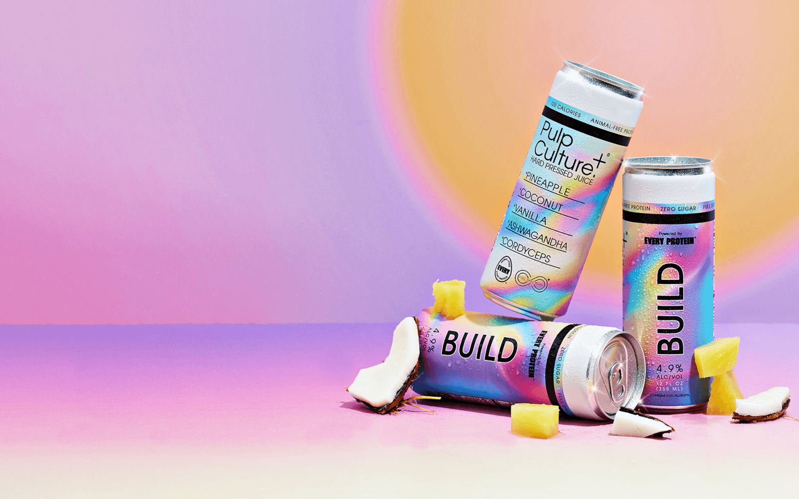 Three BUILD cans